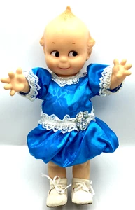 Jesco 1987 Kewpie By Jesco 11.5" Vinyl Girl Doll In Adorable Dress & Shoes - Picture 1 of 14