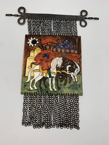 Russian Enamel on Copper Hanging Wall Plaque  - Picture 1 of 7