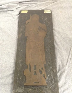 Brass Rubbing Plate Sir John D'Abernoun 1277 Stoke D'Abernon, Surrey - Picture 1 of 7