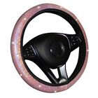 Car Steering Wheel Crystal Sparkled Diamond Cover PU Leather Skidproof Bling