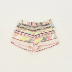 Pantaloncini Quinn S colorati tribali ricamati tela boho festival abito pantaloncini - Foto 1 di 5