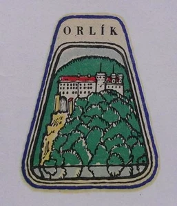 Antique Orlik Castle Fairy Tale Princess Chateau Bohemian Tourist Decal Sticker - Picture 1 of 1