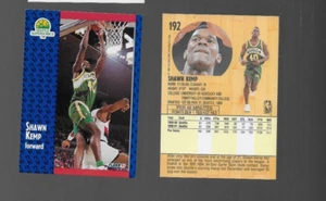 Tarjeta de baloncesto Fleer 1991 92 #192 Shawn Kemp Sonics como nueva - Imagen 1 de 2