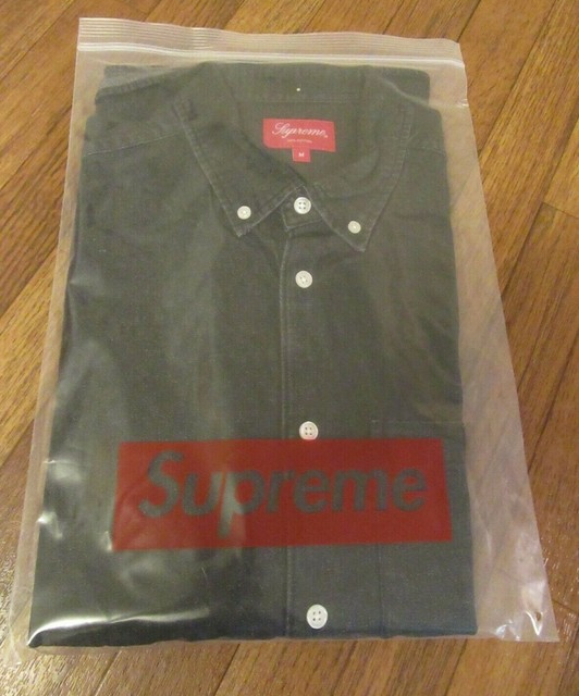 Supreme Denim Short Sleeve Casual Button-Down Shirts for Men for