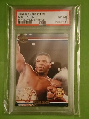 1991 Players International Mike Tyson Sample Ringlords PSA 8 - Image 1 of 2