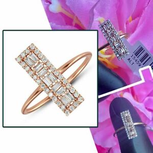 14K Pink Rose Gold Round Brilliant Diamond Ladies Anniversary Ring