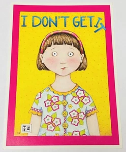 Vintage Mary Engelbreit Greeting Card I Don't Get It Belated Happy Birthday - Picture 1 of 3