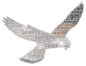 word art picture personalised gift present keepsake Kestrel Bird Watcher Dad - Picture 1 of 1