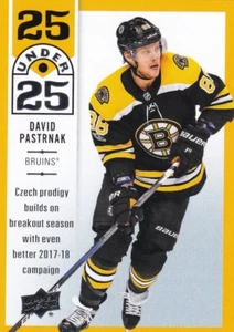 DAVID PASTRNAK 2018-19 18-19 CUBIERTA SUPERIOR 25 BAJO 25 INSERTO #9 BRUINS - Imagen 1 de 1