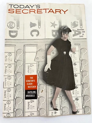 Nov. 1958 Magazine "Today's Secretary" w/ Article About "John F. Kennedy"   * - Image 1 of 4