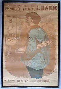 RARE AFFICHE SALON DES CENT / JULES BARIC / 1897-1898 / LONDON EXHIBITION 1943 - Foto 1 di 8
