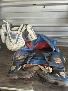 Vintage Fox Comp 2 Boots With Bag And Chest Protector Size 11.5-12 Boots Rare ! - Picture 1 of 16