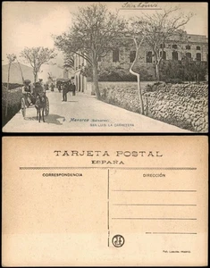 Menorca (Allgemein) Menorca SAN LUIS LA CARRETERA Fuhrwerk mit Esel 1910 - Picture 1 of 3