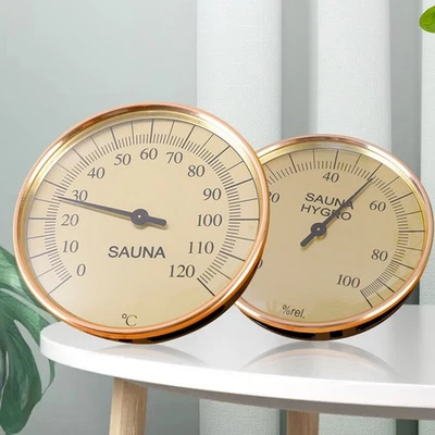 Sauna Temperature and Humidity Meter Bimetallic Battery for Steam Rooms - Image 1 of 4