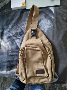 Borsa a tracolla uomo piccola petto tracolla viaggio escursionismo crossbody messenger - Foto 1 di 6