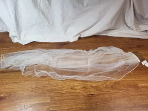 NWT Davids Bridal 1 Tier Tulle Fingertip Vail W/ Pencil Edge - Picture 1 of 2