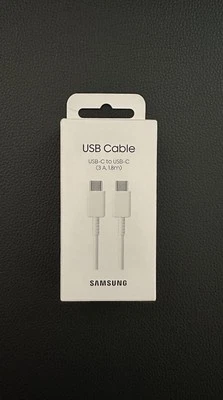 1.8m USB-C to USB-C Cable 3A, White Original Authentic SAMSUNG - Image 1 of 2
