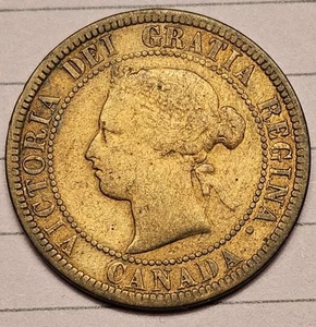 1881-H Canada Large Cent - 1881 H Canadian Penny - Picture 1 of 2