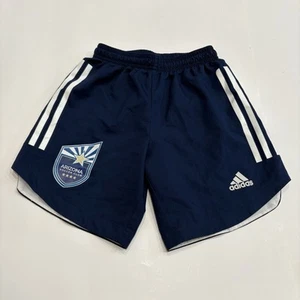 Adidas Youth Kids Soccer Shorts Sports Size S 9/10 Navy Blue Arizona Soccer Club - Picture 1 of 6