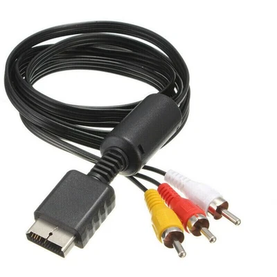 RCA AV TV Audio Video Cable For PlayStation PS1 PS2 PS3 Console HDMI Adapter w - Image 1 of 4