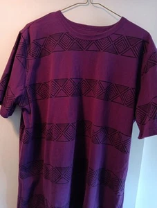 Vtg OP Ocean Pacific Purple Reversible Print T Shirt No Size Tag Prob L Or Xl - Picture 1 of 10
