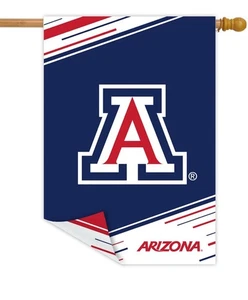 Bandiera da casa bifacciale con licenza NCAA University of Arizona 28" x 40" - Foto 1 di 3