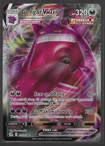 Pokemon TCG Card Gengar VMAX 157/264 SWSH08 Fusion Strike Holo NM Ultra RARE - Picture 1 of 2