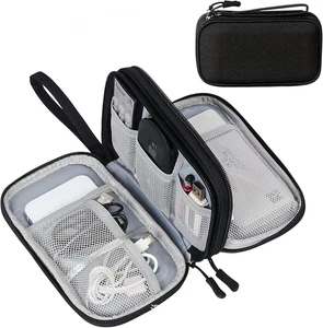 Cable Organiser Bag, Double-Layer Electronics Accessories Cable Organisers,Unive - Afbeelding 1 van 12