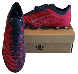 Umbro Herren Velocita Elixir Pro FG Fußball Stollenschuhe Größe 10,5 rot blau Neu im Karton - Bild 1 von 9