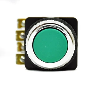 1pc Push Button Switch TBF-251 φ25mm 1A/1B 6A250VAC Color= Green No Lamp Tend - Picture 1 of 4