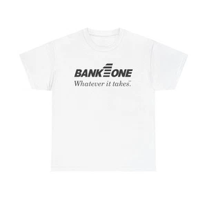 Bank One T-Shirt - Whatever It Takes - Banking Logo - Defunct Financial - Ohio - Bild 1 von 22