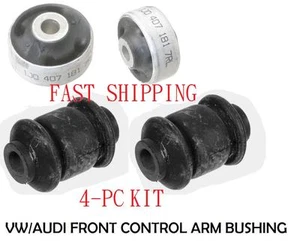 For VW AUDI FRONT CONTROL ARM BUSHING KIT 4PC KIT FRONT REAR LEFT AND RIGHT - Picture 1 of 1