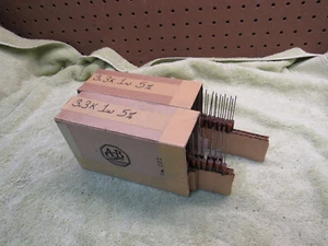 10 Stück NOS Allen Bradley 3,3k 3300 Ohm 1 Watt 1W 5% Carbon Comp Widerstand - Bild 1 von 3