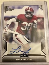 2019 Leaf Draft #BA MW2 Mack Wilson Silver Auto Alabama Crimson Tide