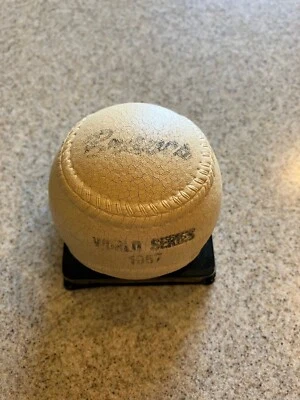 Yankees – Braves 1957 World Series Souvenir Baseball - Image 1 of 2