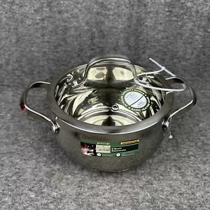 David Burke Prestige Stock Edelstahl Topf mit Glasdeckel 3qt Kasserolle Kochgeschirr NEU - Bild 1 von 10
