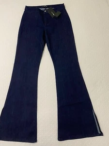 Fashion Nova Jeans Junk The Trunk Dark Blue Size 11 High Rise Flare Leg NWT#2569 - Picture 1 of 12