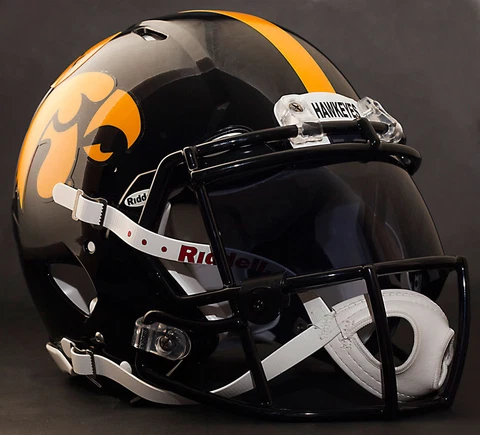 *CUSTOM* IOWA HAWKEYES "ANF" NCAA Riddell Speed AUTHENTIC Football Helmet Cover