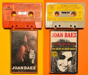 JOAN BAEZ Raro LOTTO 2 MUSICASSETTE Italy THE BEST OF JOAN BAEZ Folk GOSPEL 1970 - Picture 1 of 3