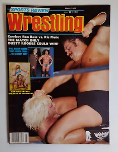 Sports Review Wrestling March 1983 Magazine Ron Bass Ric Flair WWF PWI PRO - Picture 1 of 2