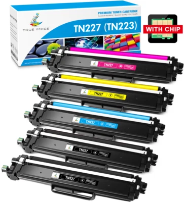 5 Pack Toner Compatible for Brother TN227 TN223 MFC-L3710CW HL-L3270CDW L3210CW - Image 1 of 4