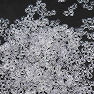400Pieces Clear S Clips Rubber Band Loom Band S Clips Plastic Connectors Supplem - Picture 1 of 7