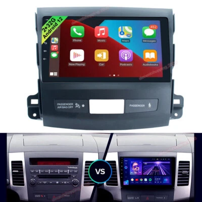 For Mitsubishi Outlander 2012-16 Android 12.0 Car Stereo Radio GPS Navi CarPlay - Image 1 of 4