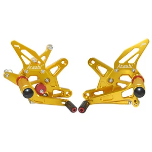 Oro pedane arretrate regolabili rearset per KAWASAKI Ninja ZX6R ZX636 2024-2025 - Picture 1 of 8