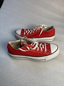 Converse Chuck Taylor All Star Womens 10.5 Sneaker Red Low Tops - Picture 1 of 13