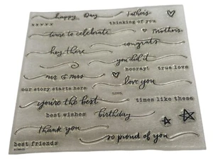CTMH Acrylic Stamps Set Time to Celebrate My Acrylix Tiny Words Sentiments Day - Picture 1 of 7