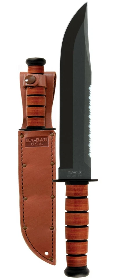 KABAR - LEATHER HANDLED BIG BROTHER w/ SHEATH - Image 1 of 1