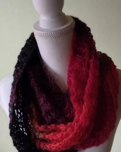 Schal-Loop-Schlauchschal-handgestrickt-mehrfarbig aus Microfaser - Bild 1 von 3