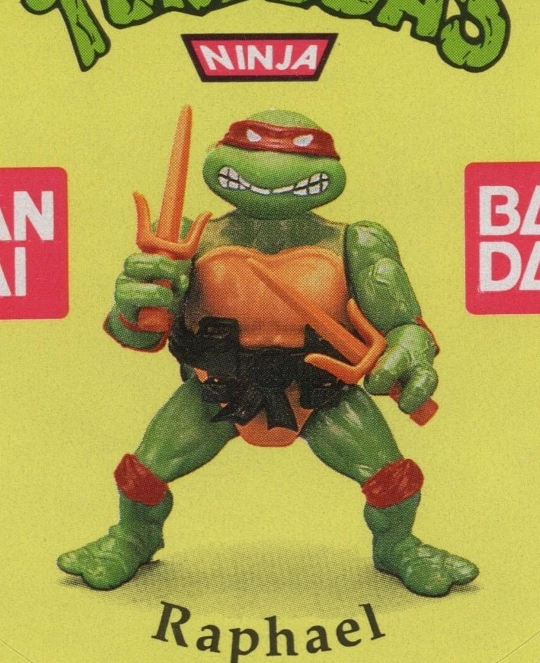 Pegatina TMNT RAPHAEL 1989 3" (7,5 cm.) Figuras de acción Diámetro Promo España RARAS Foto 1 de 2