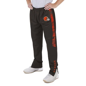 Pantalones de pista Zubaz NFL para hombre Cleveland Browns con paneles laterales de líneas camufladas - Imagen 1 de 6